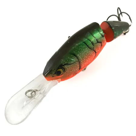 Rapala Jointed Shad Rap JSR07 Plug, Olijfgroen/Oranje, 12g, #7401
