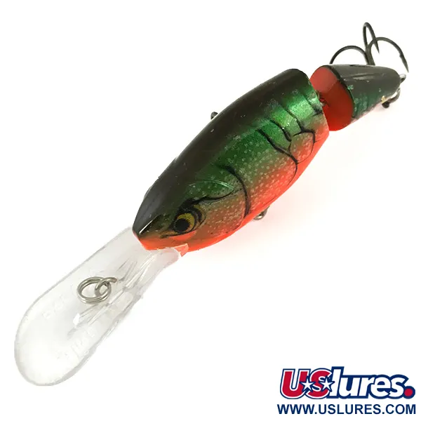 Rapala Jointed Shad Rap JSR07 Plug, Olijfgroen/Oranje, 12g, #7401