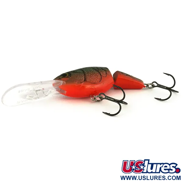 Rapala Jointed Shad Rap JSR07 Plug, Olijfgroen/Oranje, 12g, #7401