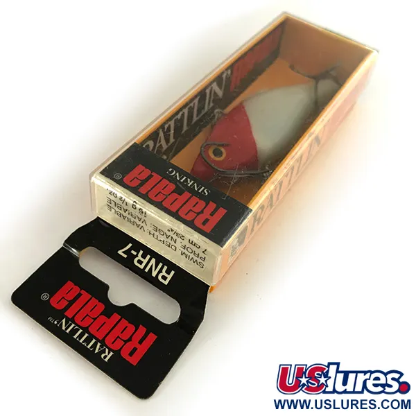 Rapala Rattl'n RAP Lipless Crankbait, Red Head, 16g, Zinkend, #SRNR07 RH