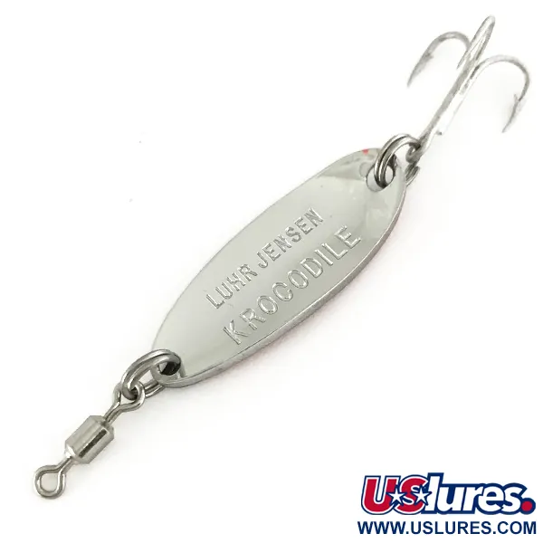 Luhr Jensen Krocodile UV Lepel, Nikkel/Oranje, 7g, UV-strip, #7447