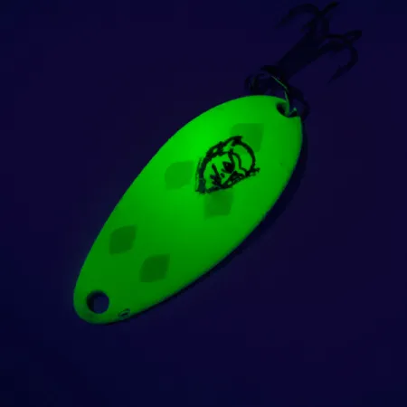 Eppinger Dardevle Devle Dog 5200 UV Lepel, Geel/Groen, 7g, UV, #7452