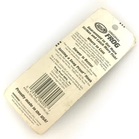 Snag Proof Original Frog Topwater, Chartreuse, 14g, Weedless, #7458