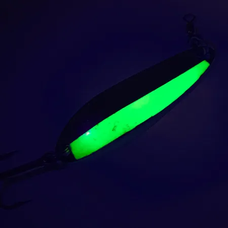Luhr Jensen Krocodile Die #3 Lepel, Nikkel/Chartreuse, 10g, UV, #7483
