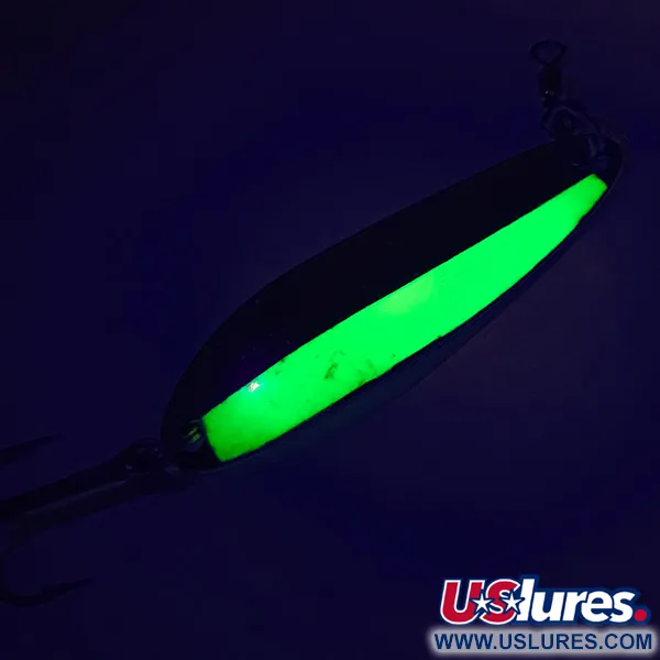 Luhr Jensen Krocodile Die #3 Lepel, Nikkel/Chartreuse, 10g, UV, #7483