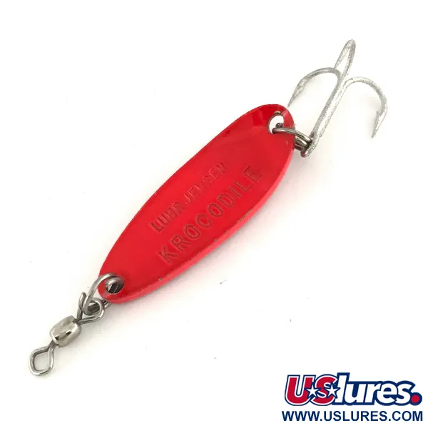 Luhr Jensen Krocodile UV Lepel, Rood / Zwart, 9g, UV-actief, #7485