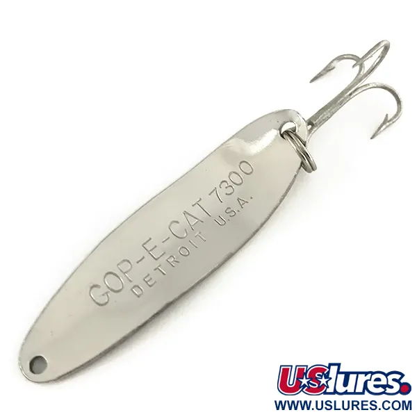 Dardevle Cop-E-Cat 7300 Lepel, Nikkel/Groen, 10g, Waggelactie, #7487