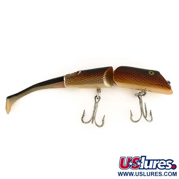 Fred Arbogast A.C. Plug Vintage Popper, Bruin, 28g, Geleed Lichaam, #7508