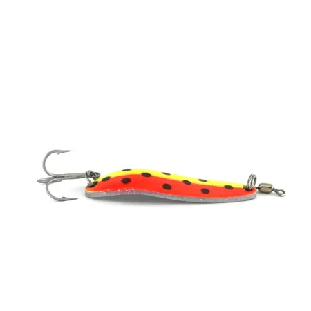 Luhr Jensen Krocodile Die #3 UV Lepel, Geel/Rood, 14g, UV-actief, #7523