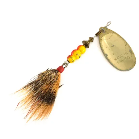 Mepps Aglia 4 dressed (squirrel tail) Spinner, Goud, 10g, #7530