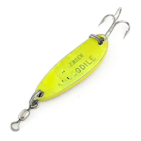 Luhr Jensen Krocodile UV Lepel, Yellow, 9g, UV-reactief, #7604