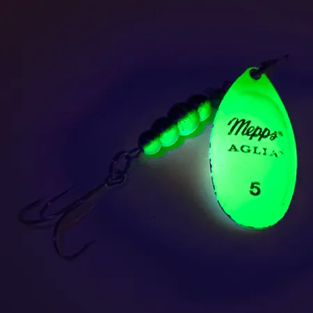 Mepps Aglia 5 Fluo UV Spinner, Chartreuse, 14g, UV-actief, #7621