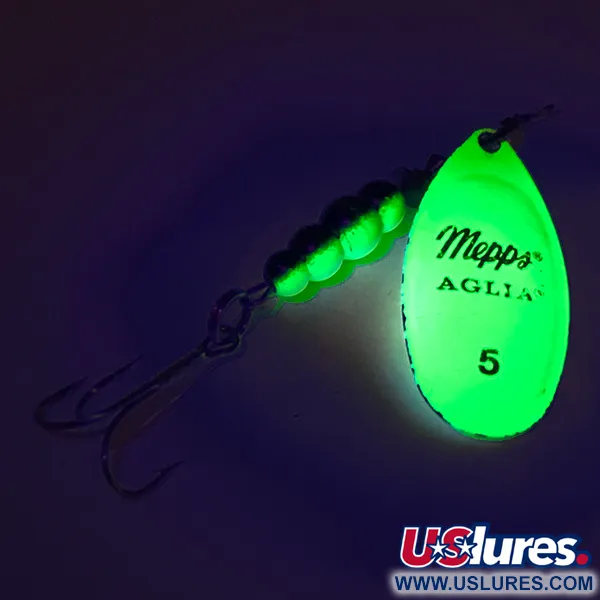 Mepps Aglia 5 Fluo UV Spinner, Chartreuse, 14g, UV-actief, #7621