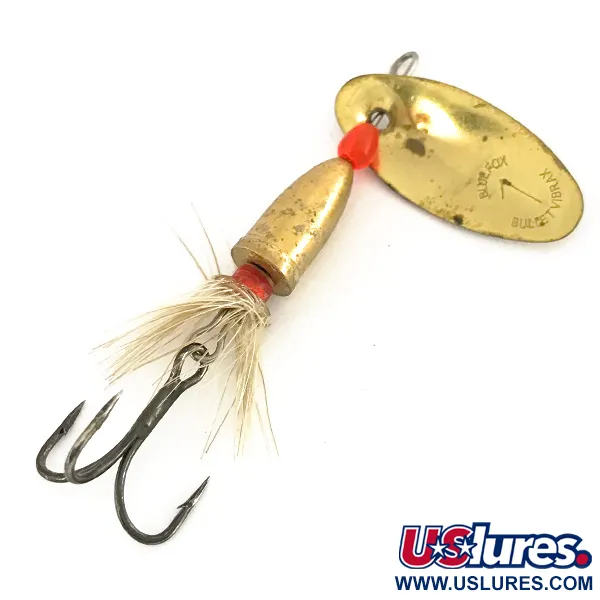Blue Fox Bullet Vibrax 1 Foxtail Spinner, Messing, 5g, Gevederde Haak, #7627