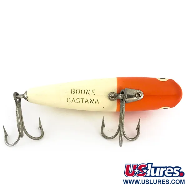 Boone Castana Popper, Rood / Wit, 10g, Cupped Mouth, #7643