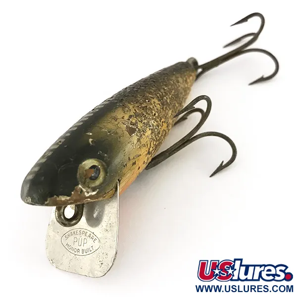 Shakespeare PUP Honor Built Plug, Goud, 14g, Hout, #7645