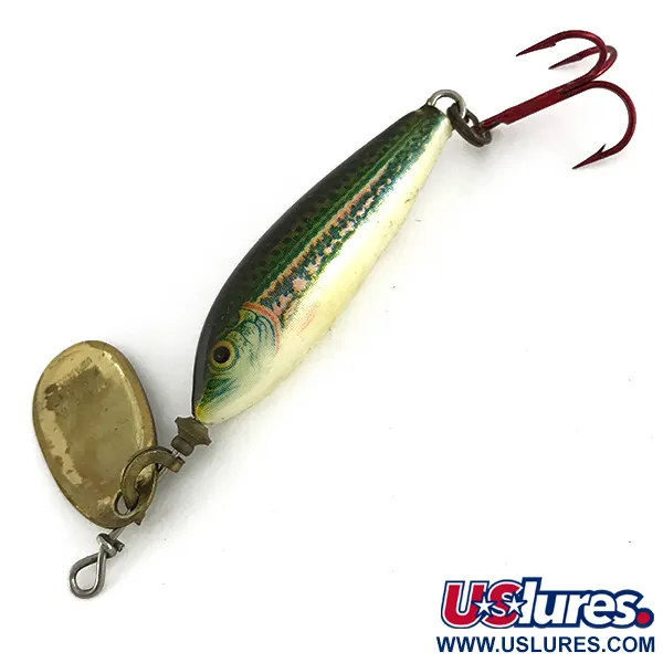 Blue Fox Vibrax Minnow Spin 1 Spinner, Goud, 4g, Rode Dreg, #7686