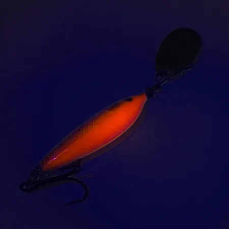 Blue Fox Vibrax Minnow Spin 1 UV, Oranje / Goud, 4g, UV-reactief, #7687