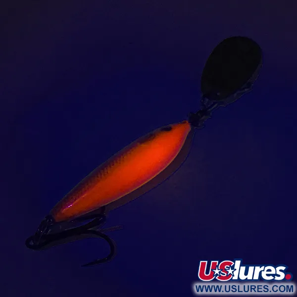 Blue Fox Vibrax Minnow Spin 1 UV, Oranje / Goud, 4g, UV-reactief, #7687