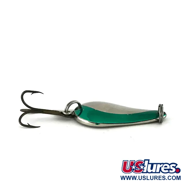 Acme K.O. Wobbler Lepel, Nikkel / Groen, 14g, Sonic flipper tail, #7728