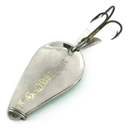 Acme K.O. Wobbler Lepel, Nikkel / Groen, 14g, Sonic flipper tail, #7728