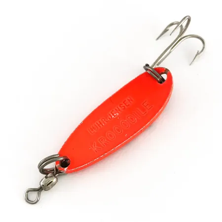 Luhr Jensen Krocodile UV Lepel, Rood/Zwart, 9g, UV-Glow, #7762