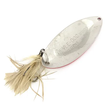 Dardevle Devle Dog 5500 Lepel, Rood/Wit/Nikkel, 21g, Veren, #7791