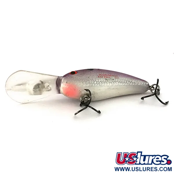 Bomber Fat Free Shad Bill Dance, Zilver/Paars, 14g, Deep Diver, #7794