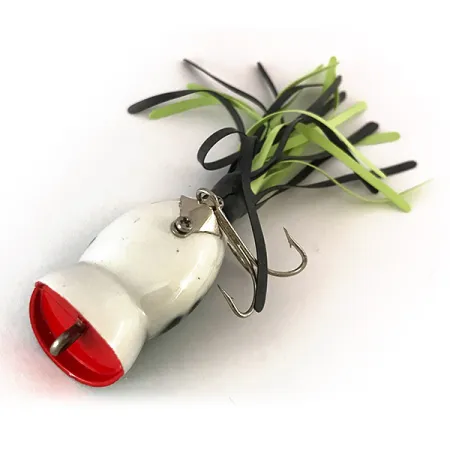 Fred Arbogast Hula Popper Popper, Green Tiger, 8g, Topwater, #7820