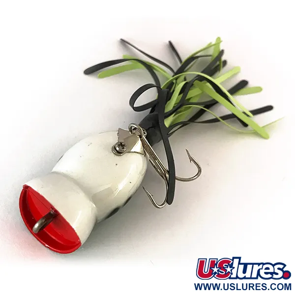 Fred Arbogast Hula Popper Popper, Green Tiger, 8g, Topwater, #7820