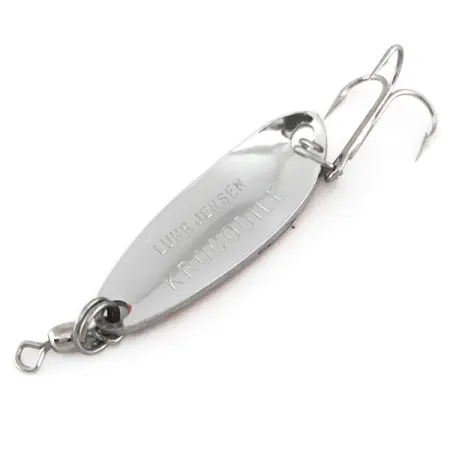 Luhr Jensen Krocodile Lepel, Gehamerd nikkel/Rood, 9g, Verre worp, #7869