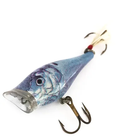 Berkley Popper Oppervlakteplug, Blauw/Zilver, 9g, Gevederde dreg, #7881