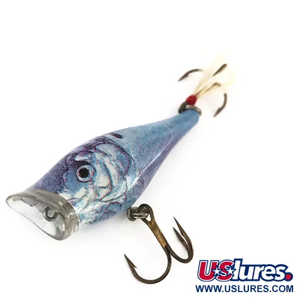 Berkley Popper Oppervlakteplug, Blauw/Zilver, 9g, Gevederde dreg, #7881
