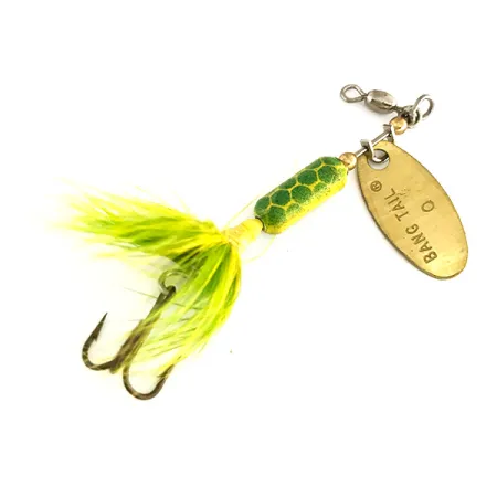 Luhr Jensen Bang Tail 0 Spinner, Goud/Groen, 3,5g, Verendreg, #7892