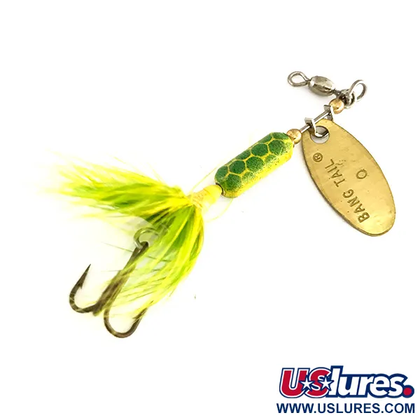 Luhr Jensen Bang Tail 0 Spinner, Goud/Groen, 3,5g, Verendreg, #7892