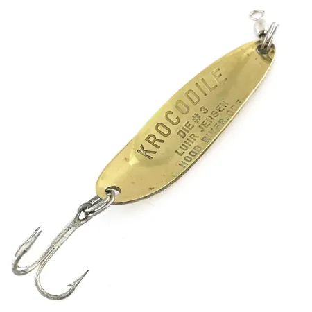 Luhr Jensen Krocodile Die #3 Lepel, Goud/Groen/Rood, 10g, UV, #7896