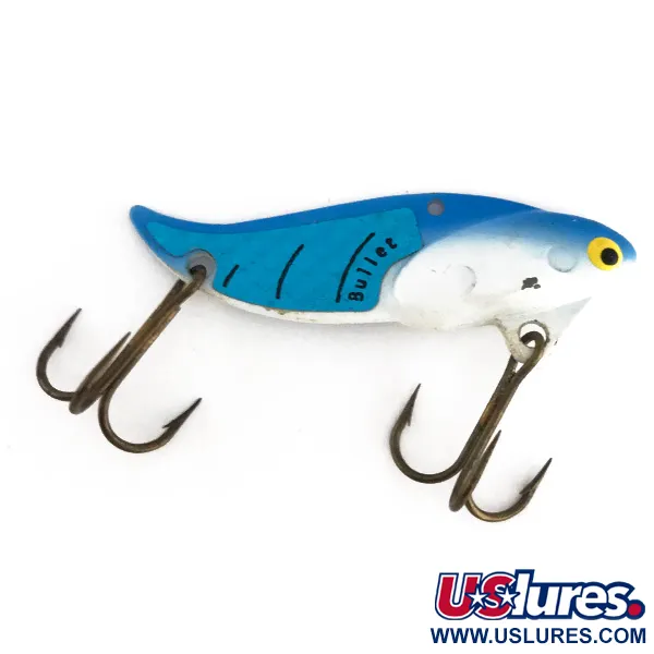 Bullet Bait Bullet Blade Blade Bait, White / Blue, 10g, Zink, #7936