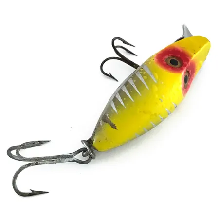 Heddon River Runt Midget Plug, Geel-Rood-Zilver, 10g, Metalen Duiklip, #7953