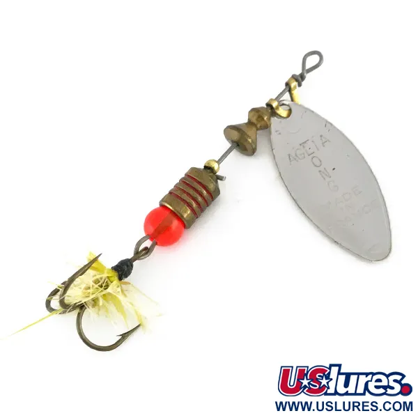 Mepps Aglia Long 1 Lightnin Spinner, Zilver/Goud Glitter, 4,5g, #7978