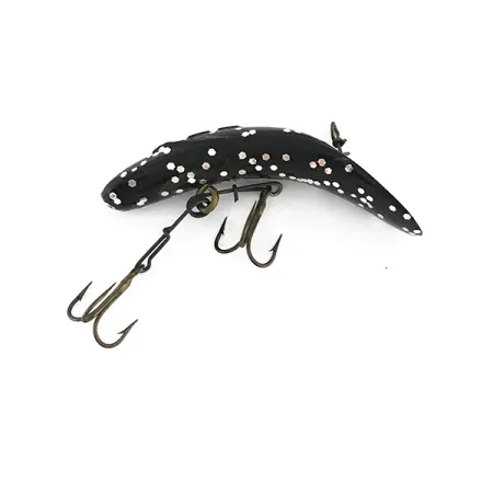 Yakima Bait FlatFish F7 Plug, Black / Glitter Silver, 3.6g, #7994