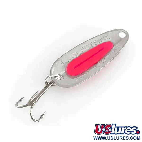 Blue Fox Pixee UV Lepel, Gehamerd Nikkel/Roze, 4.5g, UV-inzet, #8023