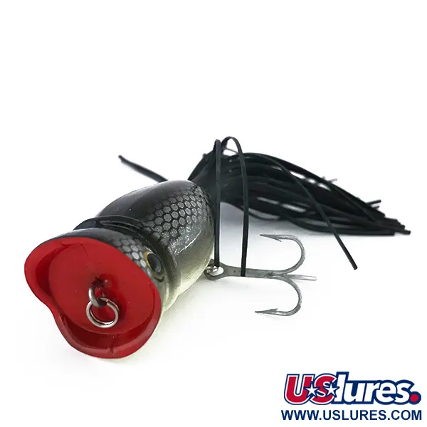 Producers 8054 Popper, Zwart / Rood, 8g, Rubberen slierten, #8054