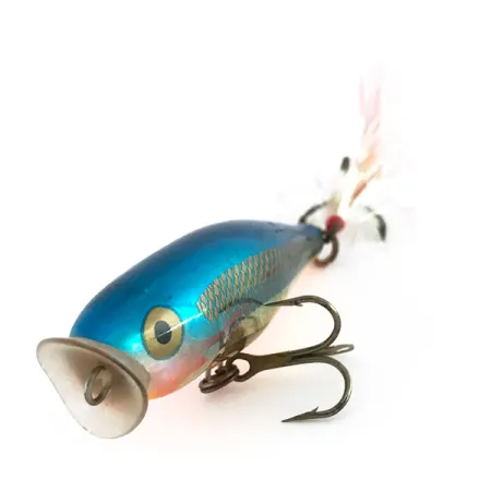 Rapala Skitter Pop Popper, Blauw-Goud, 7g, Gevederde Dreg, #8058
