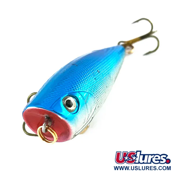 Bass Pro Shops XTS Speed Lures Popper, Zilver/Blauw, 7g, Topwater, #8082
