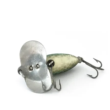 Fred Arbogast Jitterbug v Oppervlaktekunstaas, Groen, 7g, Metalen Lip, #8102