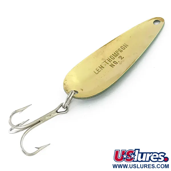 Len Thompson #2 Lepel, Groen / Messing, 28g, Messing basis, #8107