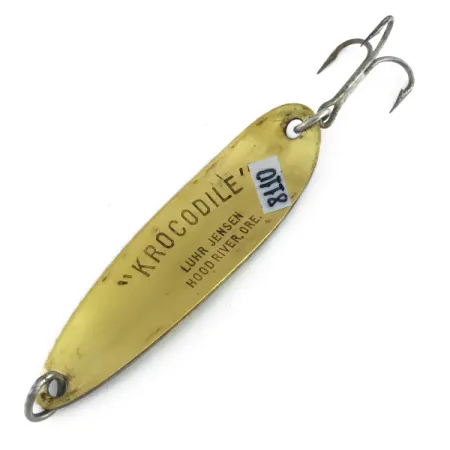 Luhr Jensen Krocodile Die #5 Lepel, Frog/Messing, 28g, Messing, #8110