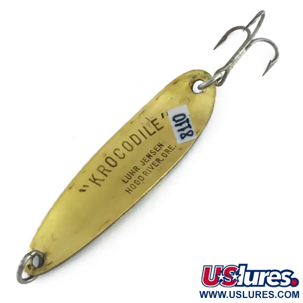 Luhr Jensen Krocodile Die #5 Lepel, Frog/Messing, 28g, Messing, #8110