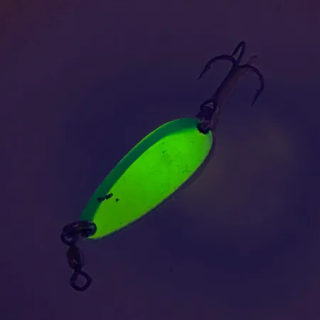 Luhr Jensen Krocodile UV Lepel, Geel/Groen, 9g, UV-coating, #8112