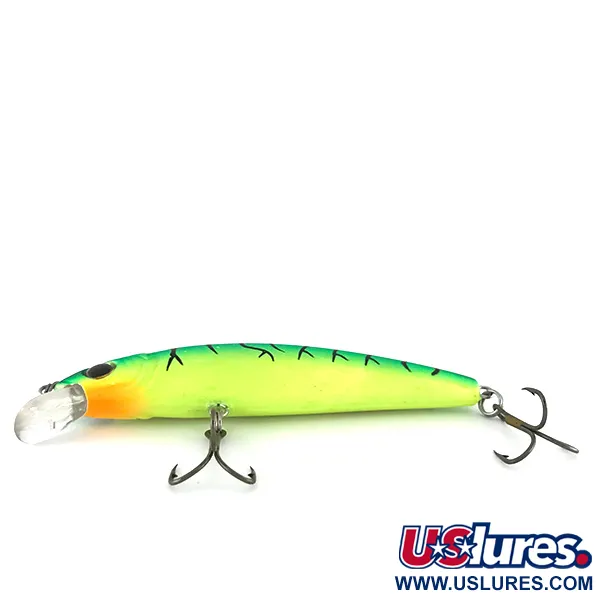 Cotton Cordell 3.5 Minnow Plug, Green Tiger, 7g, UV-actief, #8127